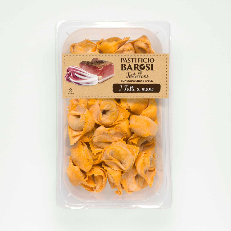 Tortelloni con radicchio e speck